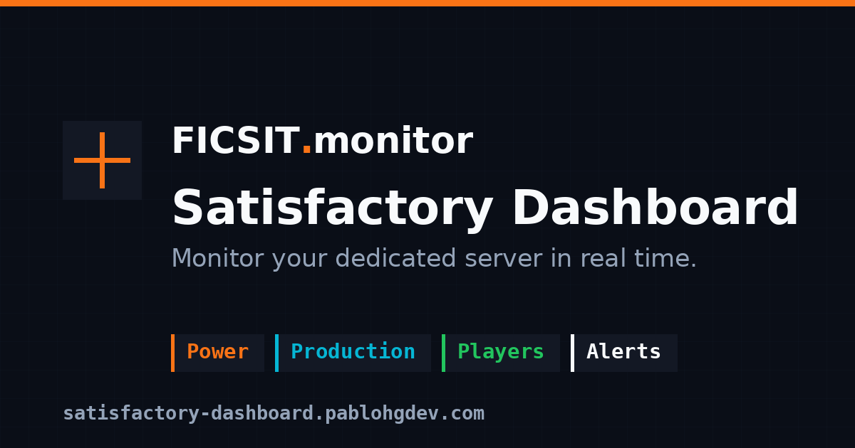 Satisfactory dashboard preview